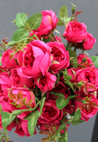 bukiet różowych sztucznych róż, Miranda, wys.44cm