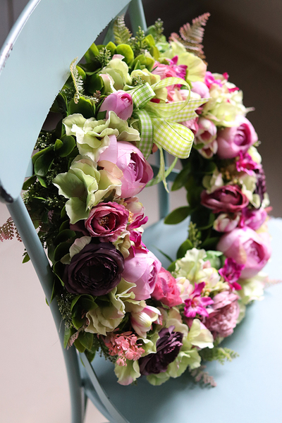 Makutra 2, wianek w energetycznej wiosennej kolorystyce, śr.40cm