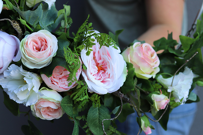 Eleonora Subtelle, wyjątkowy wianek na drzwi na obręczy, śr.45cm