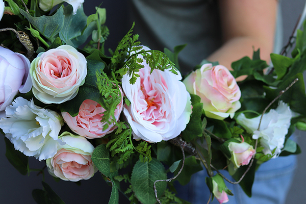 Eleonora Subtelle, wyjątkowy wianek na drzwi na obręczy, śr.45cm