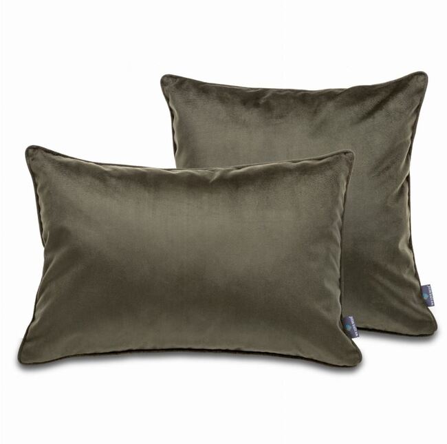 poduszka dekoracyjna welurowa, Velvetia, jesienna zieleń, wym.40x60cm