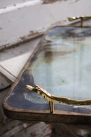 Agate Milai, złota taca glamour, wym.8x48x30cm 