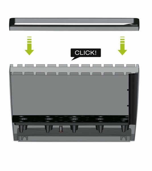 donica na kółkach z nawadnianiem, Cararo, antracyt, wym.43x75x30cm