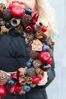 bożonarodzeniowy wianek / stroik Deco Time śr.28 cm