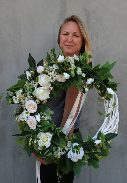 Agnes Extra, elegancki wianek na drzwi, śr.50cm   