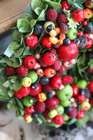 dekoracyjny wianek z owocami, Radość Jesienią, śr.30cm