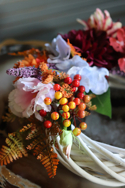 jesienny wianek na drzwi, Madule, śr.32cm