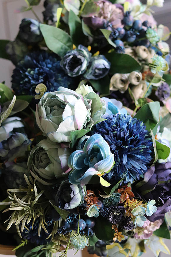 Bluenello, bukiet niebieskich kwiatów, wys.39cm