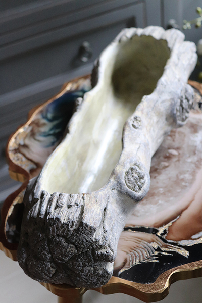 cementowa donica naśladująca drewno, wym.11x50x17cm