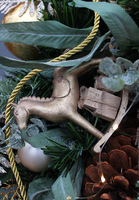 bogata girlanda Gold Sun, dekoracja na stół / kominek / balustradę, dł.150cm