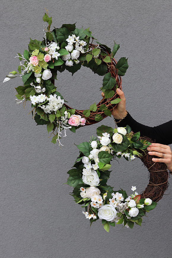 Lunite, elegancki wianek na drzwi z ważką, śr.30cm