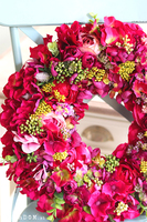 bogaty wianek, Brightenna Fuksja, śr.40cm 