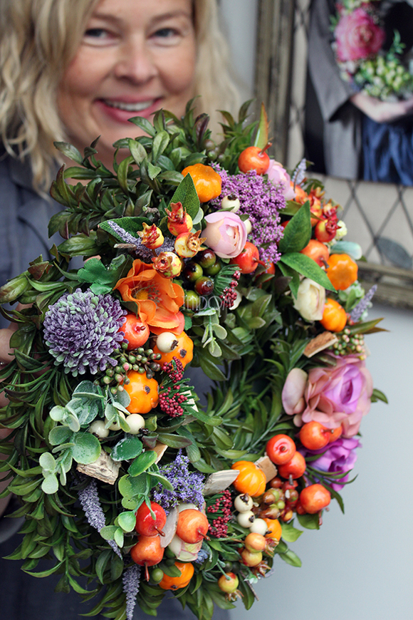 cudowny wianek dekoracyjny Salamandra, śr.35cm  