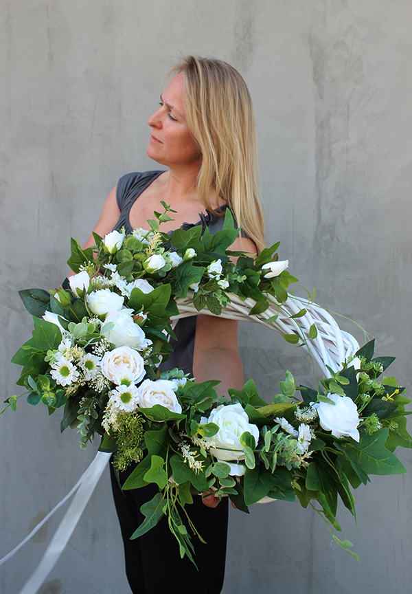 Agnes Extra, elegancki wianek na drzwi, śr.50cm   