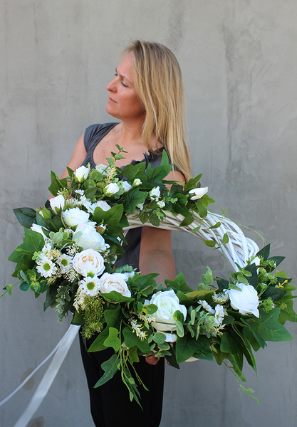 Agnes Extra, elegancki wianek na drzwi, śr.50cm   