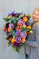 Jesienna Nostalgia dekoracja / wiązanka nagrobna, dł.62cm