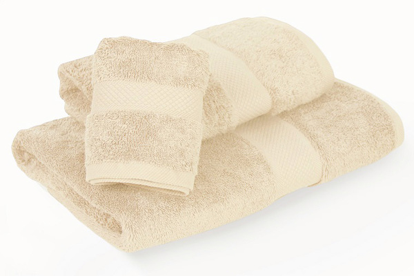 bawełniany ręcznik Carmen kremowy, wym.50x100cm