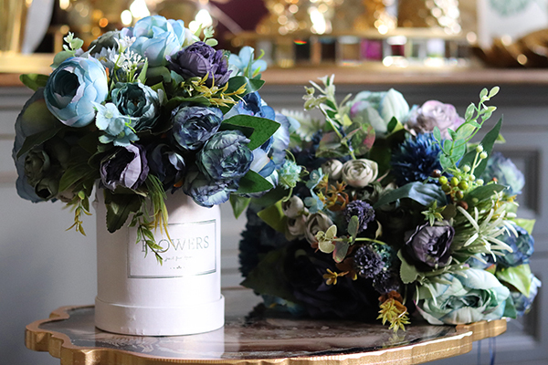 Bluenello, bukiet niebieskich kwiatów, wys.39cm