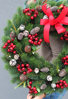 Natural Red, tradycyjny świąteczny wianek, śr.46cm