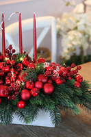 stroik świąteczny na stół Karminowy Exclusive, wym.45x67x30cm  