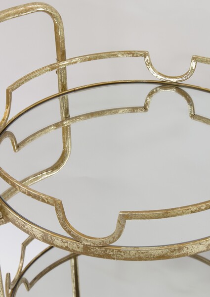 Rakshanda, lustrzany stolik na kółkach, wym.91,5x53x46cm