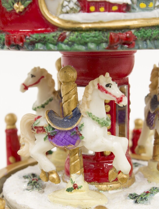 Christmas World, bożonarodzeniowa pozytywka karuzela, wys.17cm