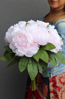 Aura, bukiet jasnoróżowych peonii wys.38cm