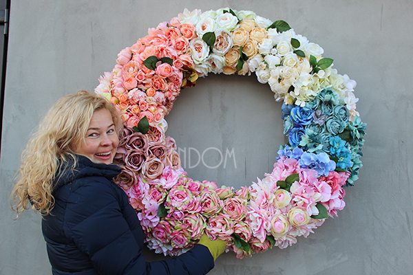 dekoracyjny, ogromny wieniec Tendom Grande, śr.90cm 