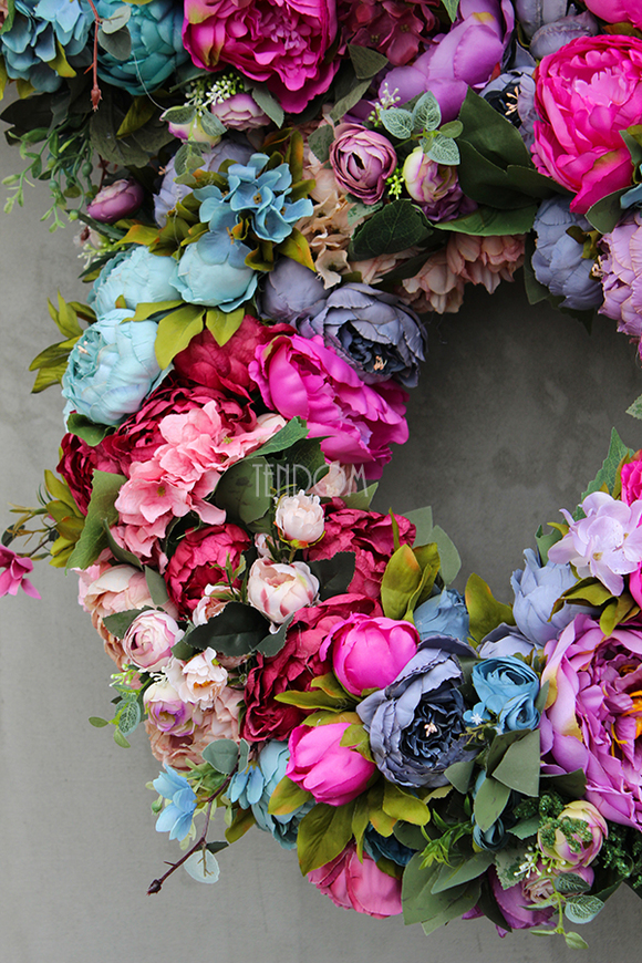 Caryca Katarzyna 4, bardzo duży wianek na drzwi, śr.64cm 