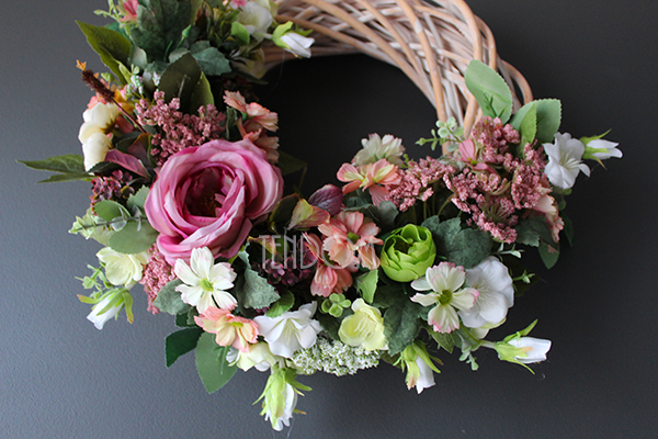 kwiatowy wianek na drzwi Sen Nocy Letniej, śr.37cm