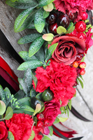 prezent na Walentynki, wianek na drzwi Red Ella, śr.40cm 