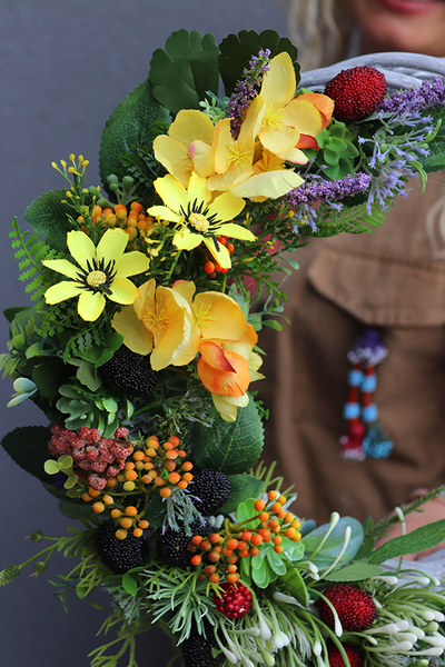 bajecznie kolorowy jesienny wianek, Złota Jesień, śr.34cm