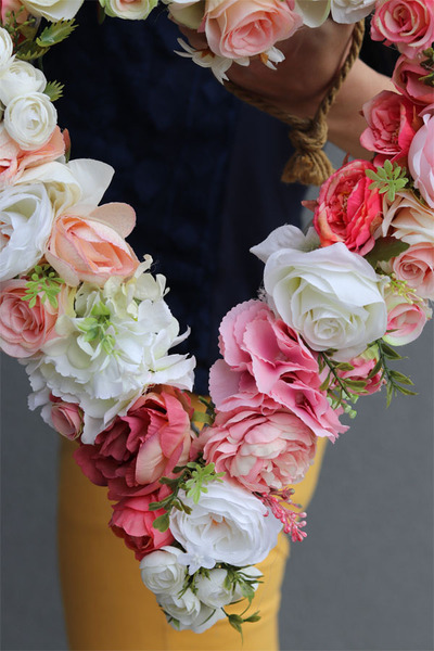 Monett, kwiatowa dekoracja serce, wym.48x40cm 