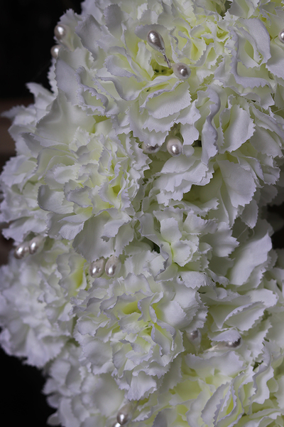 biały elegancki wianek na drzwi, Amanda 2, śr.28cm