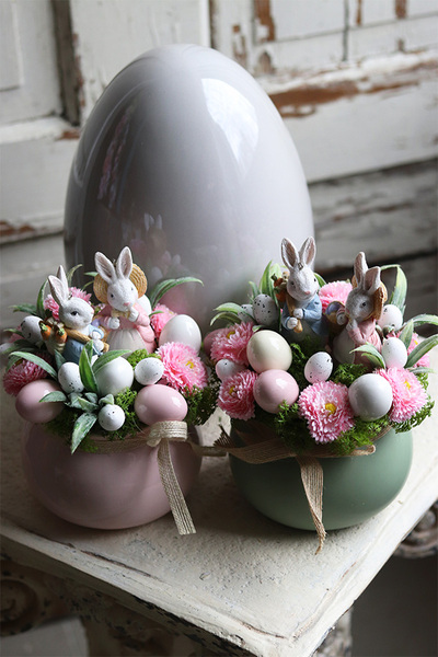 OD RĘKI Jajko Simple, szare, wys.28cm