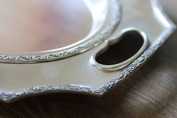 Felicjana Small, taca posrebrzana z wygodnymi uchwytami, wym.2.5x21x31cm