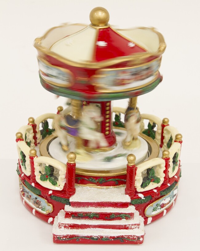 Christmas World, bożonarodzeniowa pozytywka karuzela, wys.17cm