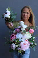 Beggia, bukiet z różami, wys.20cm 