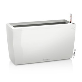 donica na kółkach z nawadnianiem, Cararo, biała, wym.43x75x30cm