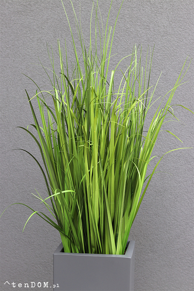 Fiberglass Grande Grey, nowoczesna kompozycja ze sztucznej trawy, wys.130cm