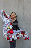 girlanda ze światełkami Białe Święta, dł.1,6m