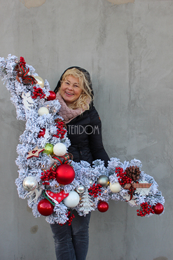 girlanda ze światełkami Białe Święta, dł.1,6m