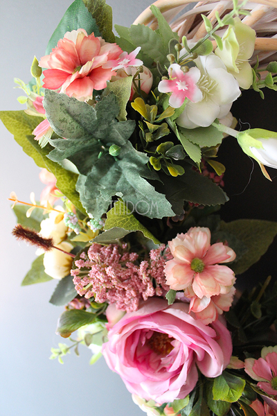 kwiatowy wianek na drzwi Sen Nocy Letniej, śr.37cm