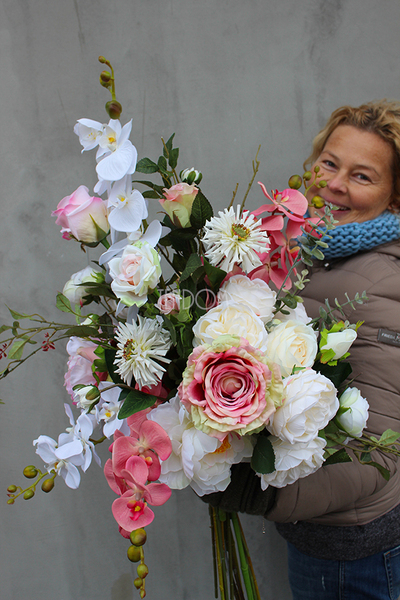 bukiet / dekoracja kwiatowa do wazonu Walencja Small, wym.72cm