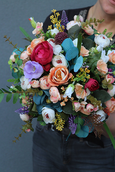 barwny flowerbox Kolory Tęczy, wys.25cm