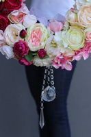 Picassa Cristals, elegancki wianek na drzwi z kryształem, śr.45cm