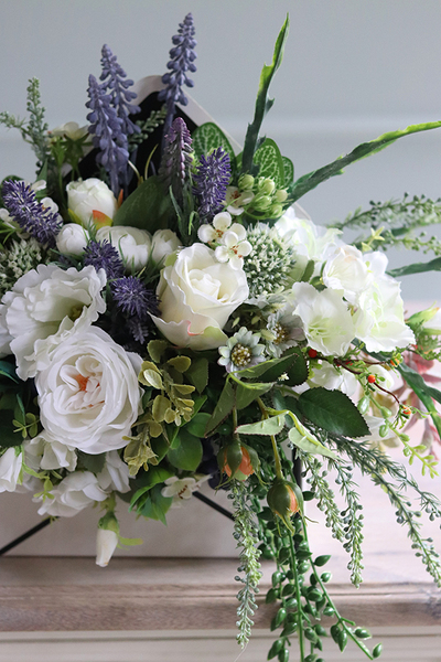 box - koperta z kwiatami na prezent, Koleti, wym.30x20x6.5cm 