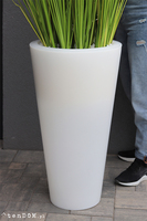 Dolomita Light, trawa z kłosami w podświetlanej donicy, wys.165cm