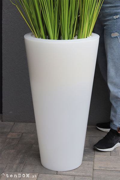 Dolomita Light, trawa z kłosami w podświetlanej donicy, wys.165cm