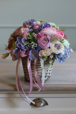 dekoracyjny koszyk z kwiatami, Romantic Place, wym.26x25cm